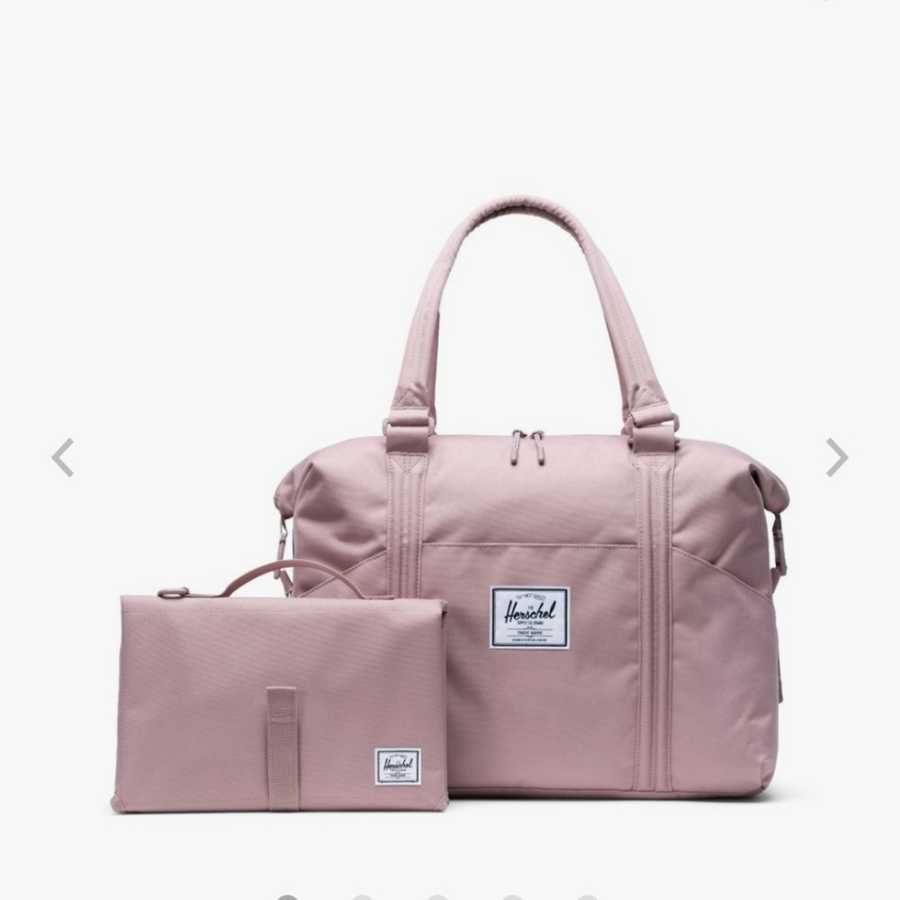 Herschel Stand Tote/Sprout diaper bag in Ash Rose